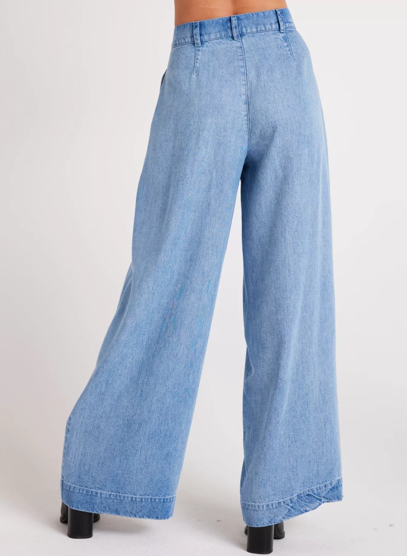 Bella Dahl Pants-Greta Pleated Wide Leg Trouser - Vintage Horizon Wash